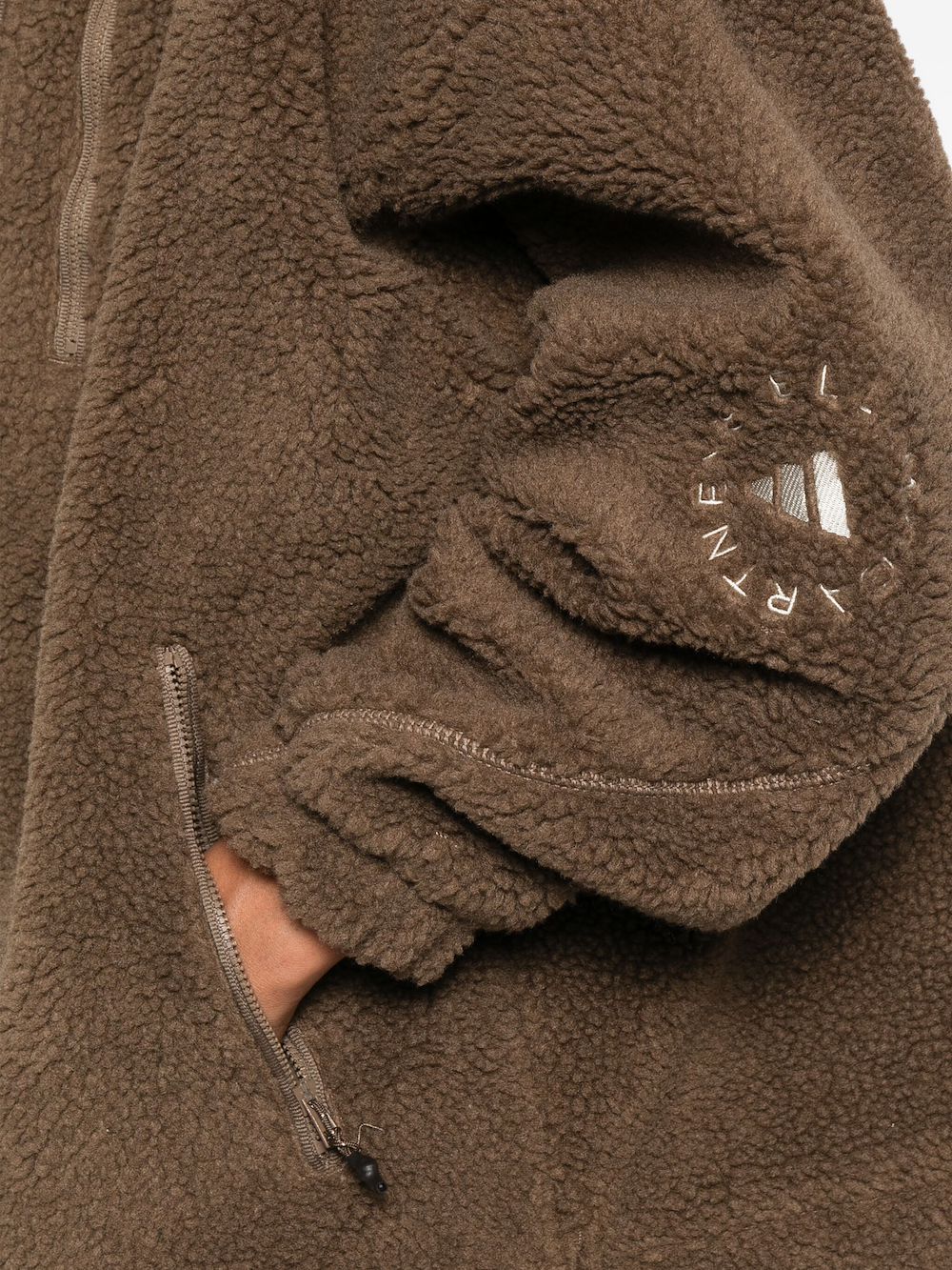 Adidas By Stella McCartney Sweaters Brown hooded track top