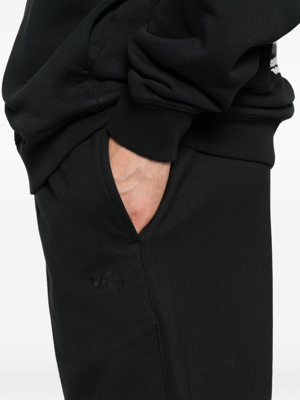 Pantalones Y-3 Jersey de algodón negro