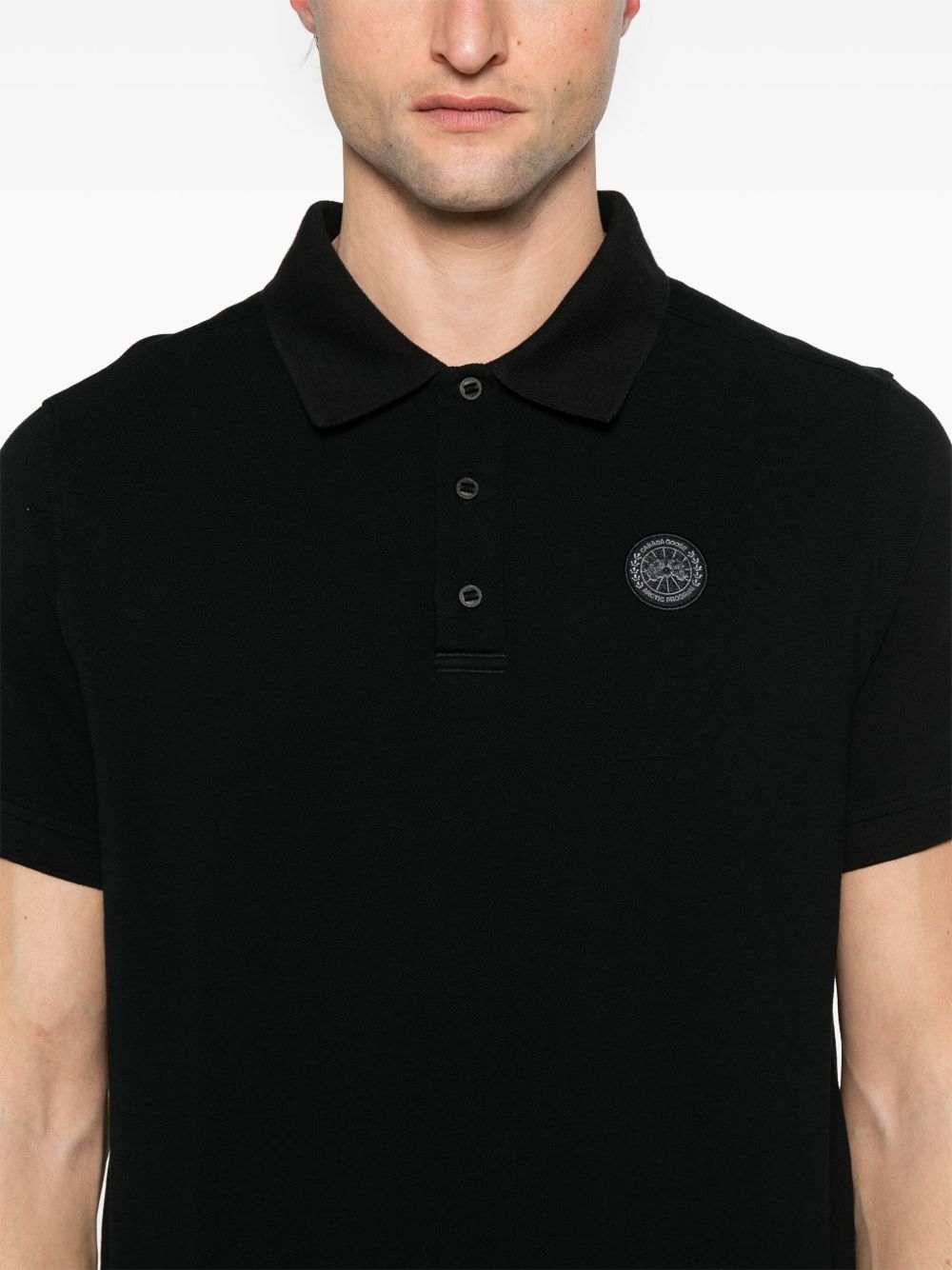 Canada Goose T-shirts and Polos Black cotton polo