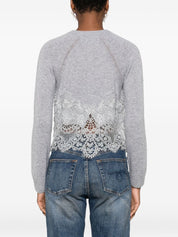 Ermanno Scervino Grey Cashmere Cardigan