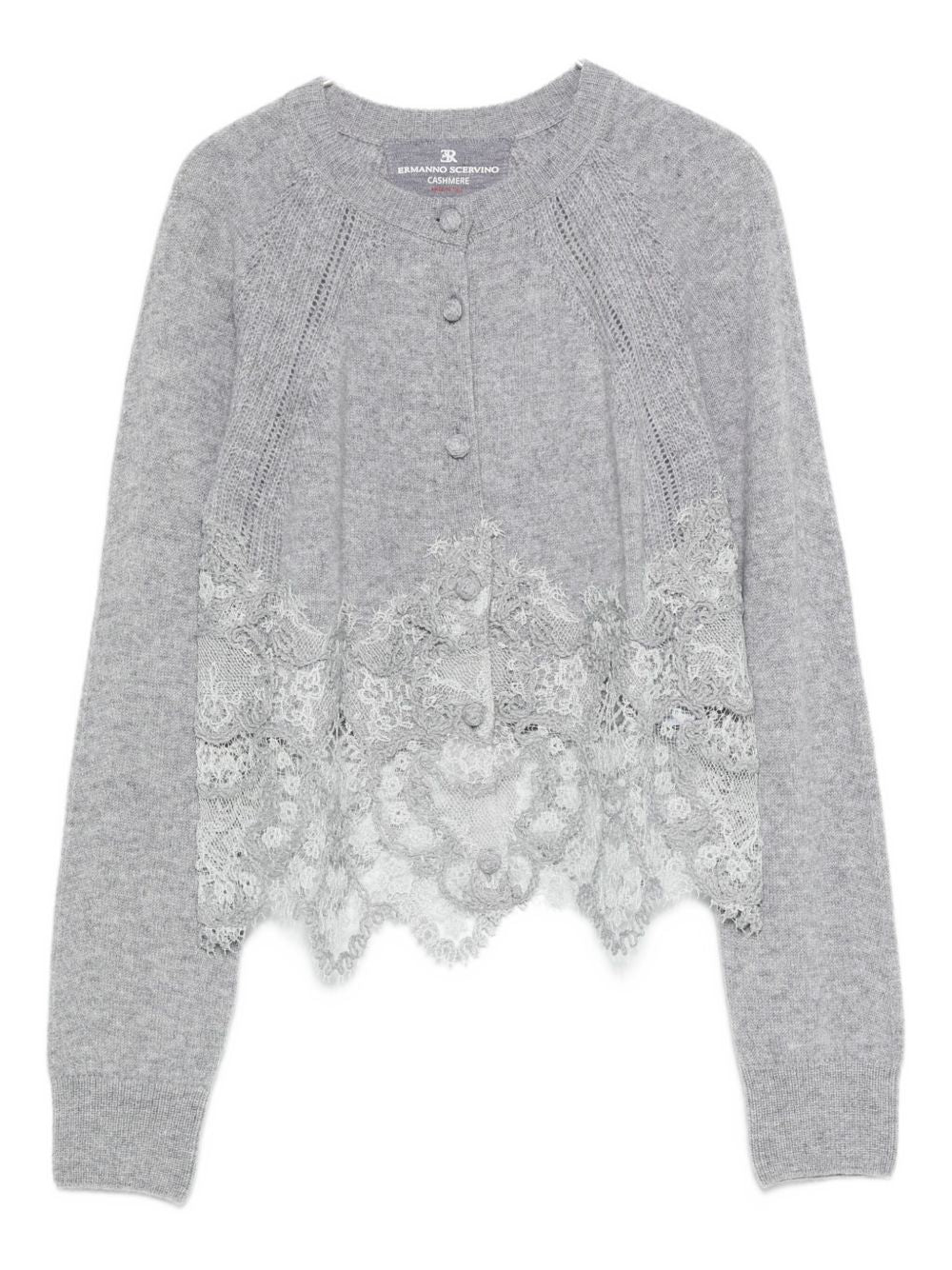 Ermanno Scervino Grey Cashmere Cardigan