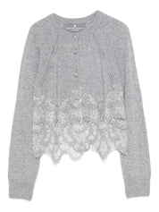 Ermanno Scervino Grey Cashmere Cardigan