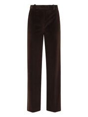 Circolo 1901 Trousers Brown wide-leg cotton