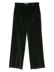 Circolo 1901 Trousers in Dark Forest Green Velvet