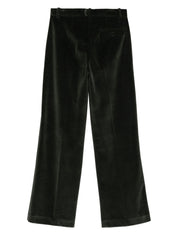 Circolo 1901 Trousers in Dark Forest Green Velvet