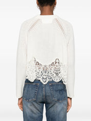 White Cashmere Crewneck Sweater — Ermanno Scervino