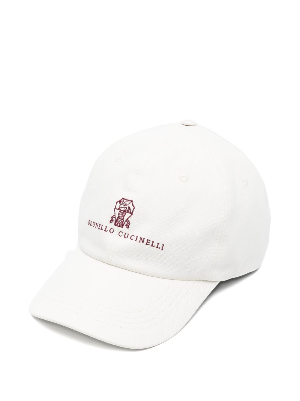 Brunello Cucinelli Chapeaux Casquette de baseball en coton blanc