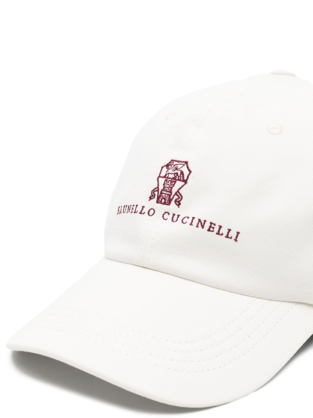 Brunello Cucinelli Chapeaux Casquette de baseball en coton blanc