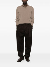 Brown Wool-Cashmere Trousers — Emporio Armani Exclusive