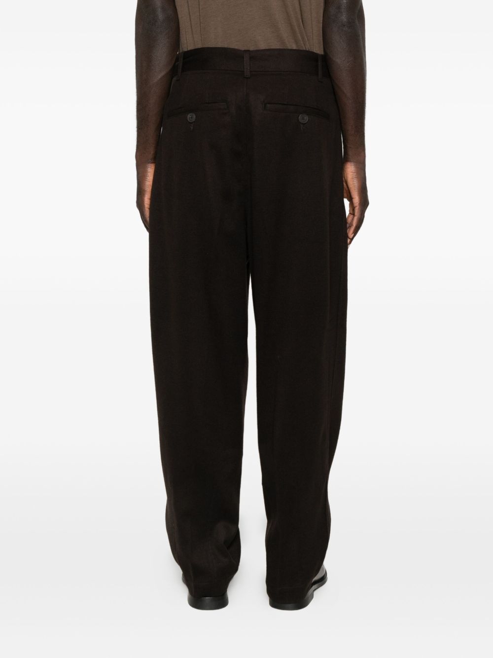 Brown Wool-Cashmere Trousers — Emporio Armani Exclusive