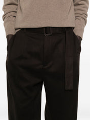 Brown Wool-Cashmere Trousers — Emporio Armani Exclusive
