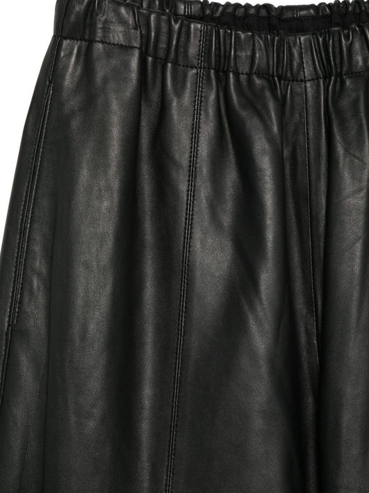 Alysi Trousers Black — Silk‑Blend Tailored Trousers