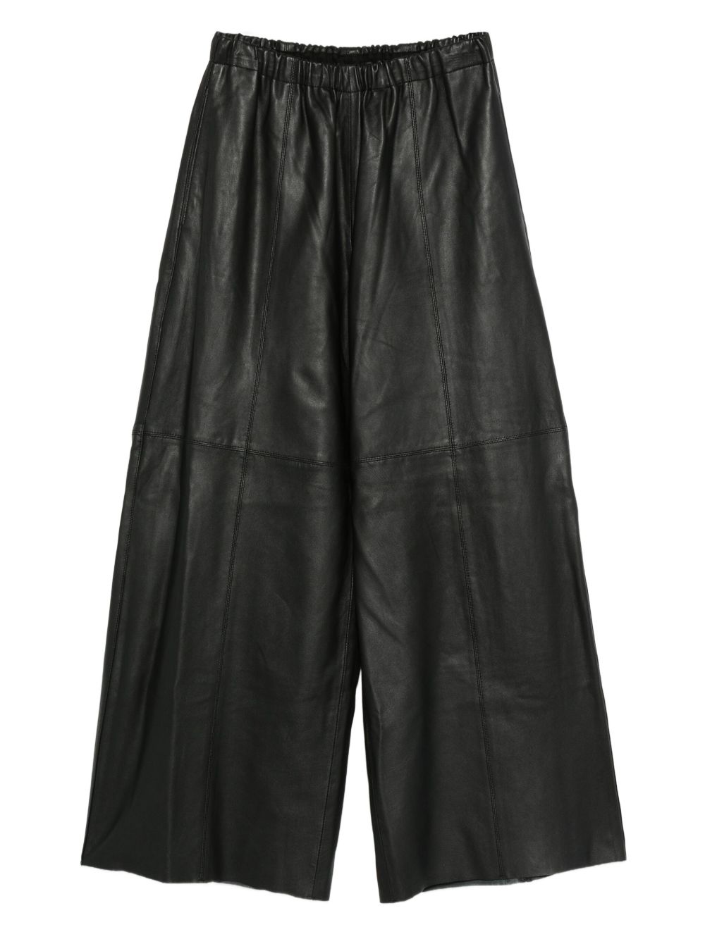 Alysi Trousers Black — Silk‑Blend Tailored Trousers