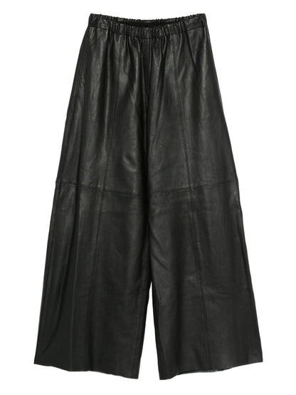 Alysi Trousers Black — Silk‑Blend Tailored Trousers