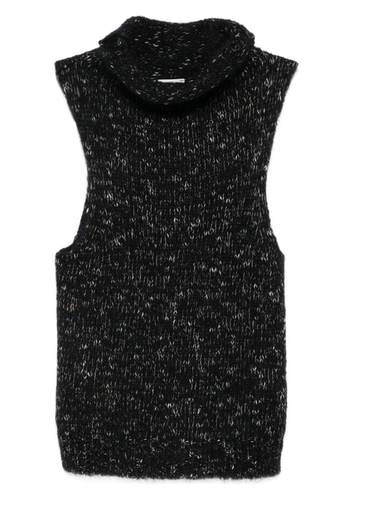 Alysi Sweaters Black — Silk-Neutral Luxury Knit