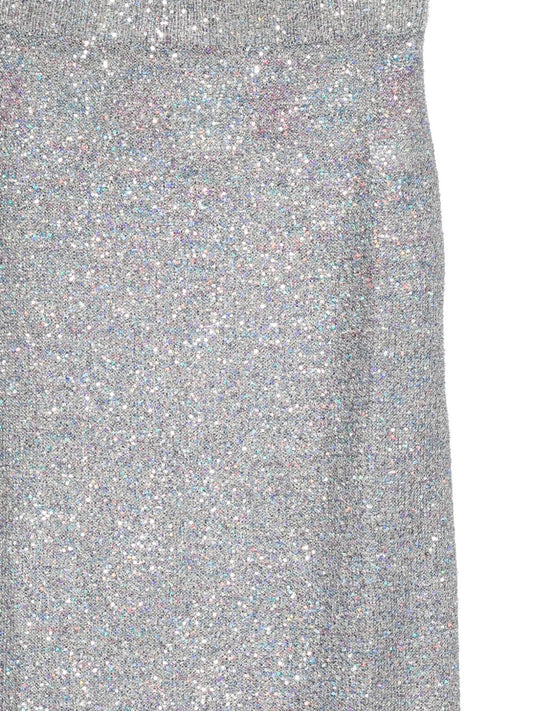 Alysi Silver Skirt — Silk & Nylon Luxury
