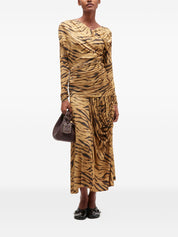 Ganni Dresses printed ruched long dress