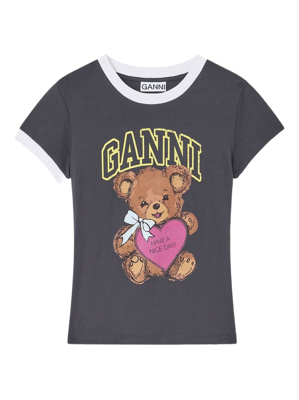 Ganni T-shirts and Polos Grey organic cotton
