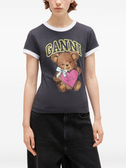 Ganni T-shirts and Polos Grey organic cotton