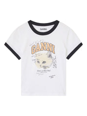 T-shirts et polos Ganni T-shirt blanc en coton biologique