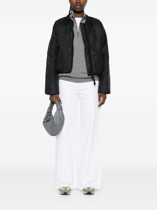 Canada Goose Coats Black — Cropped Quilted Bomber