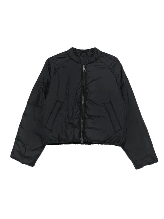 Canada Goose Coats Black — Cropped Quilted Bomber