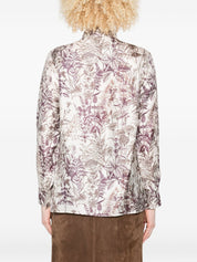 TRAME AUREE Shirts Ivory silk floral print