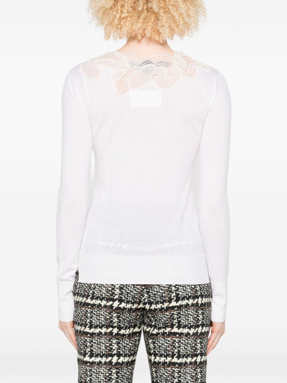 Ermanno Scervino White Wool Turtle‑Neck Sweater