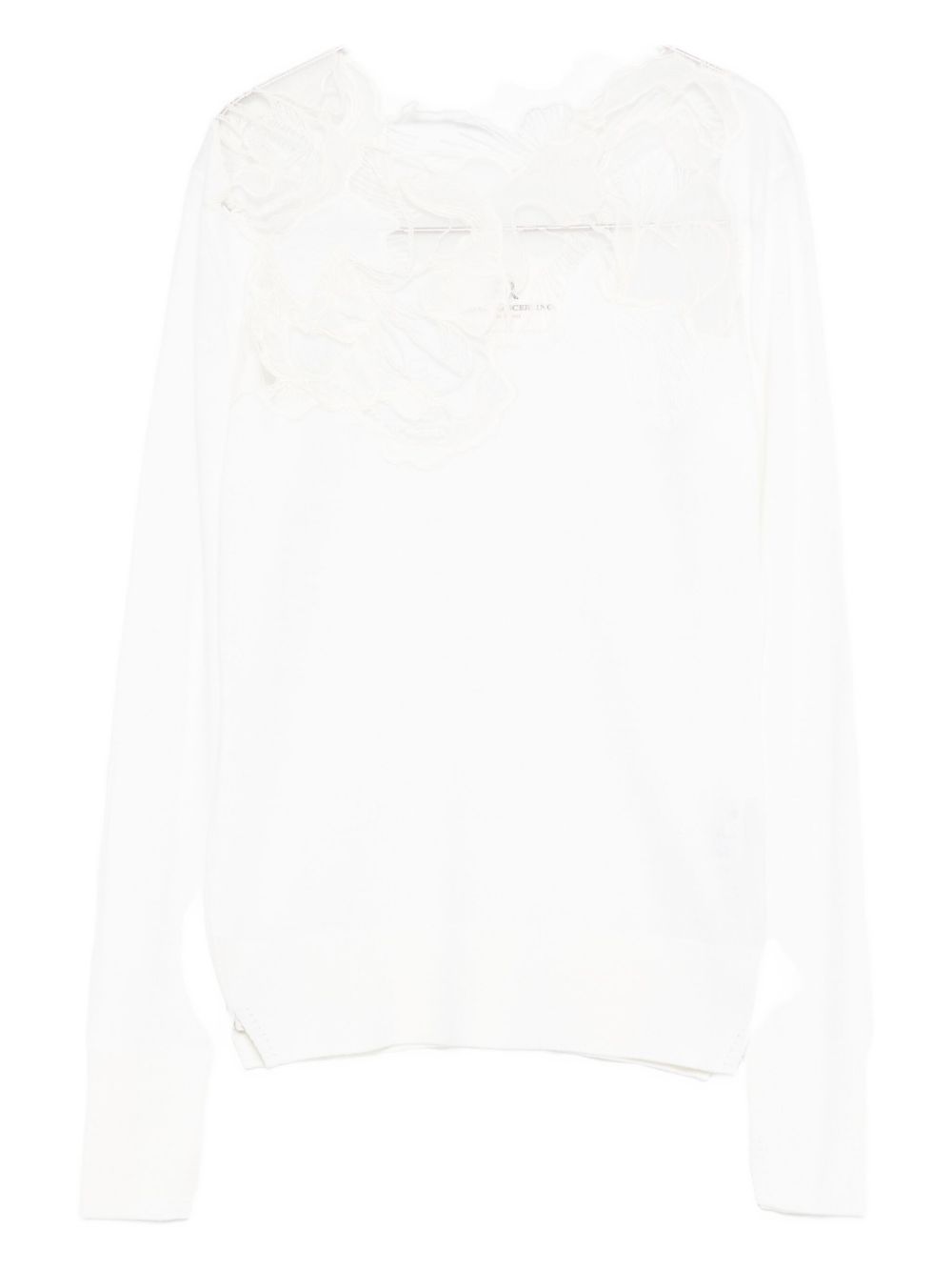 Ermanno Scervino White Wool Turtle‑Neck Sweater