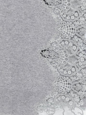 Ermanno Scervino Scarfs Grey cashmere lace