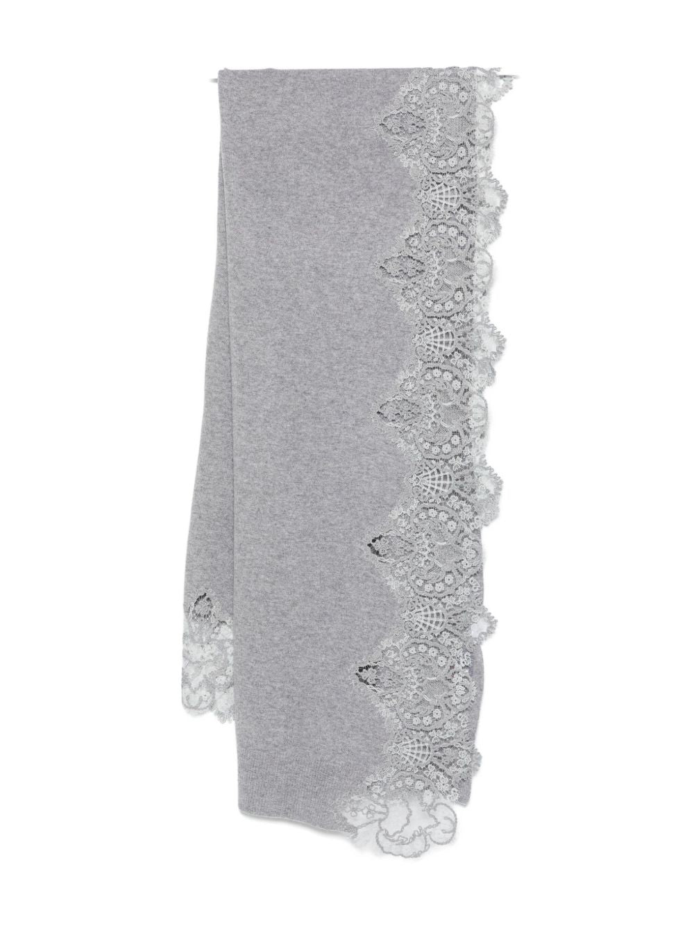 Ermanno Scervino Scarfs Grey cashmere lace