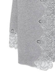 Ermanno Scervino Scarfs Grey cashmere lace