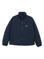 Emporio Armani Coats Blue quilted down jacket