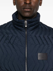 Emporio Armani Coats Blue quilted down jacket