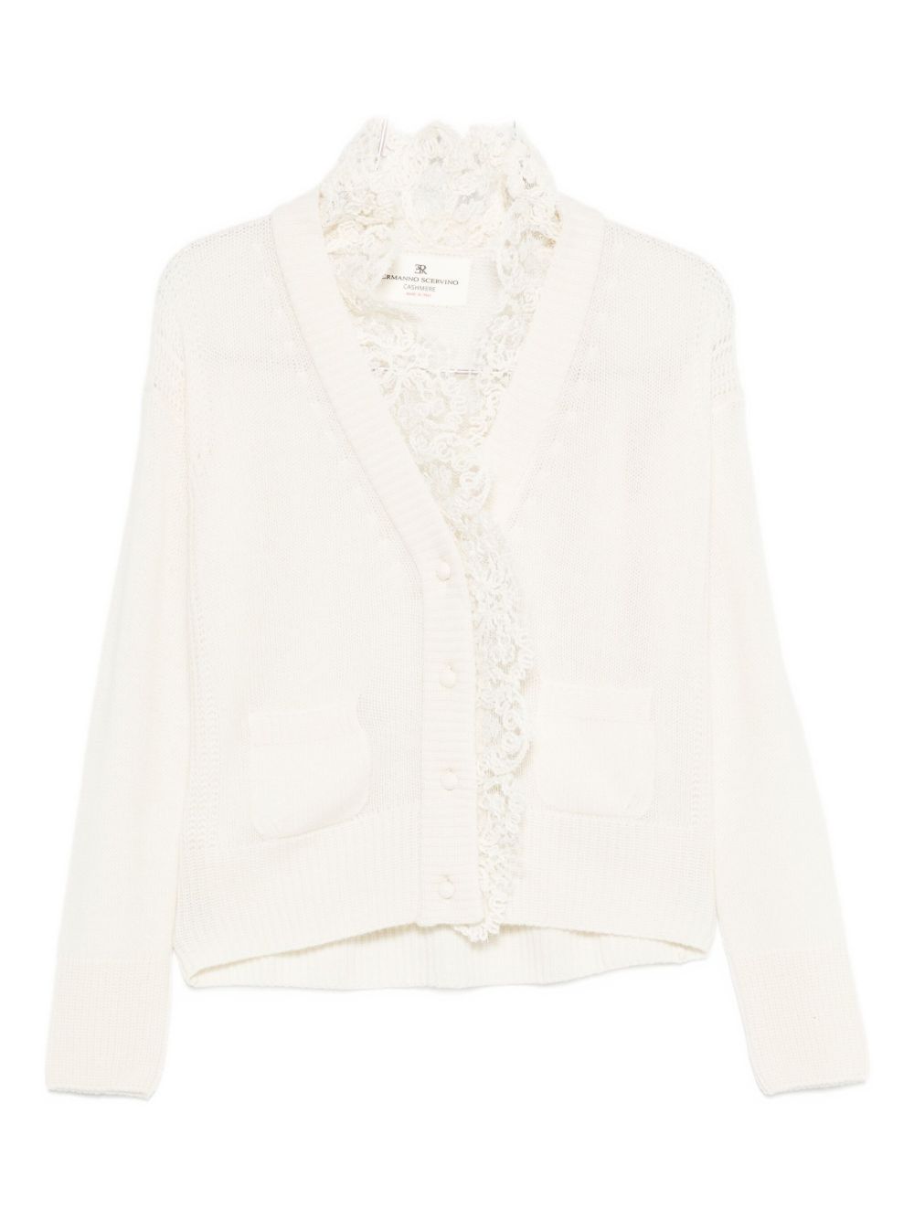 White Cashmere Cardigan — Ermanno Scervino Sweater