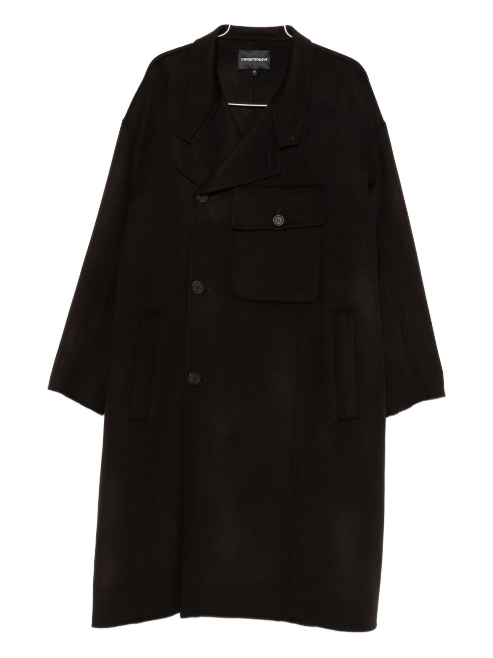 EXCLUSIVITÉ EMPORIO ARMANI Trench-coat en laine marron