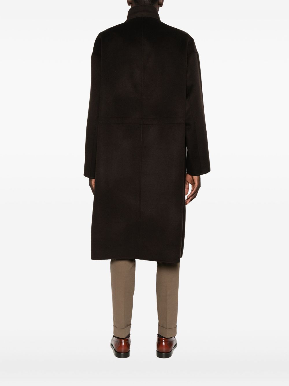 EXCLUSIVITÉ EMPORIO ARMANI Trench-coat en laine marron