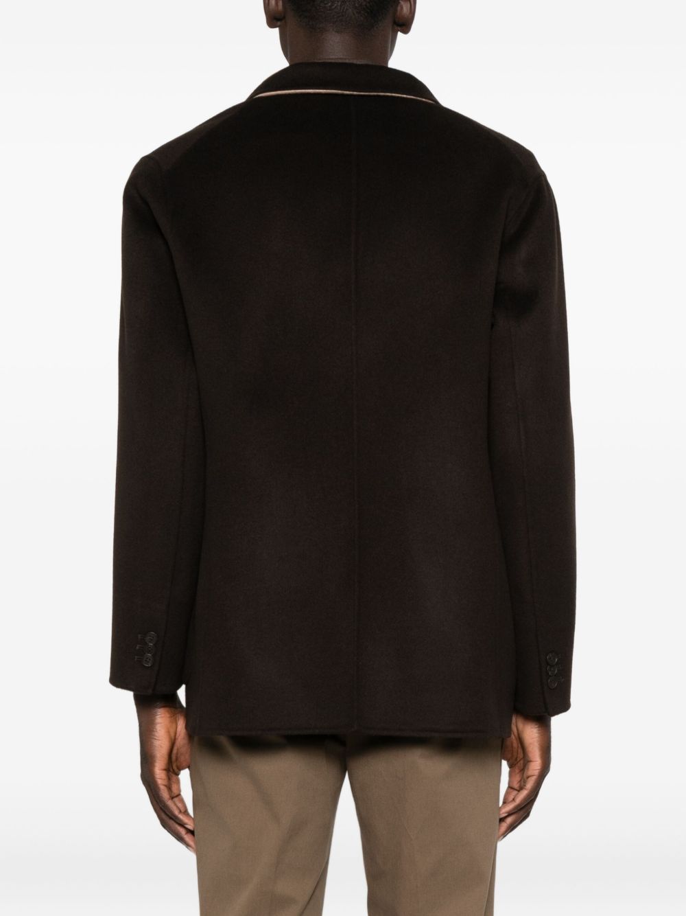 EMPORIO ARMANI EXCLUSIVE Jackets in Brown Wool Blend