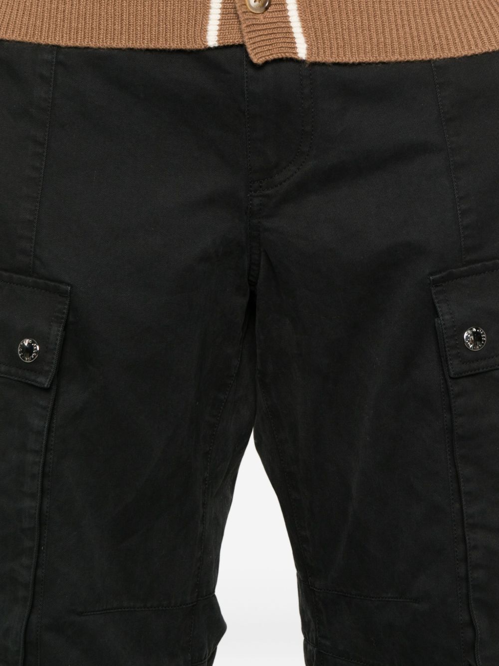Pantalon cargo en coton noir Dolce &amp; Gabbana
