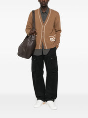 Pantalon cargo en coton noir Dolce &amp; Gabbana