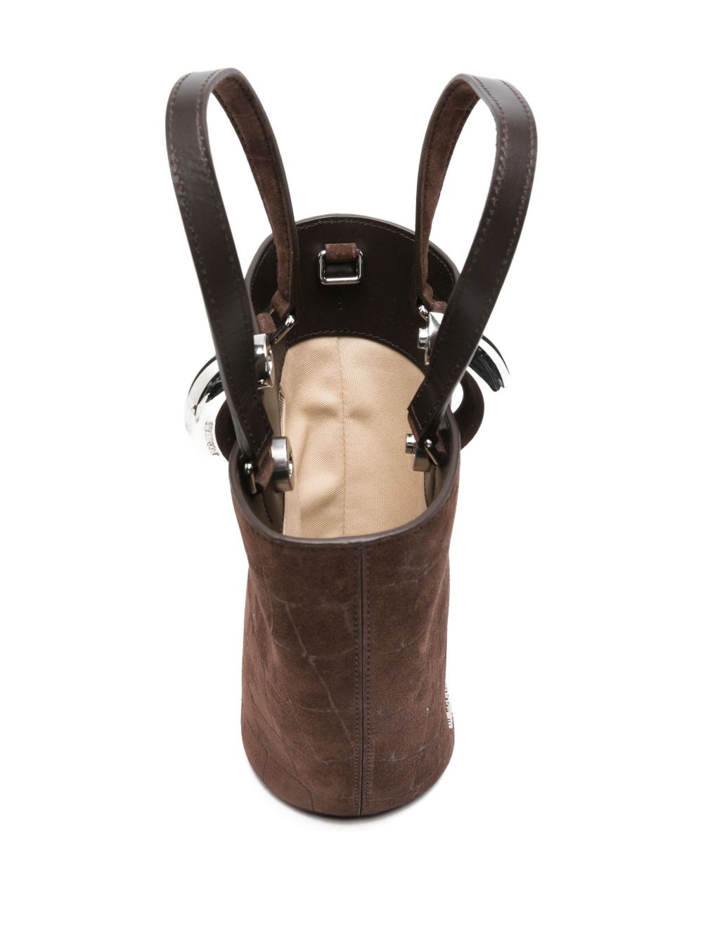 Bolso cubo JACQUEMUS Le Petit Bambola en marrón