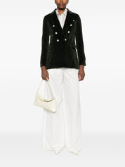 Vestes Circolo 1901 en velours de coton vert à double boutonnage