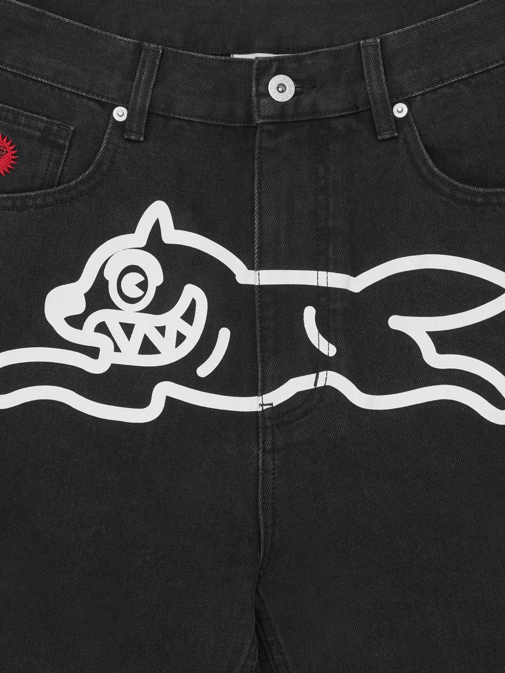 Icecream Shorts Black Running Dog denim