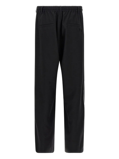 Pantalones Y-3 Pantalones deportivos negros de pierna ancha