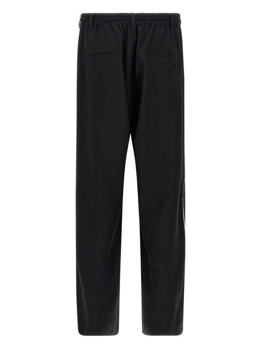 Y-3 Black Wide‑Leg Track Trousers