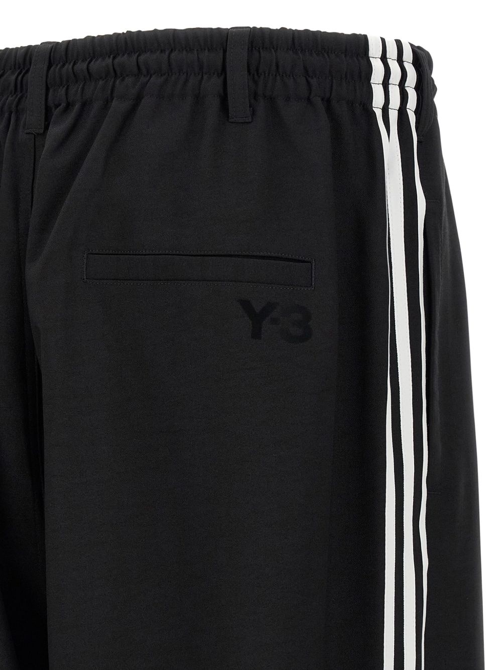 Pantalones Y-3 Pantalones deportivos negros de pierna ancha