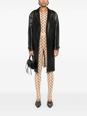 Marine Serre Top Beige — Silk & Nylon Moon-Print Top