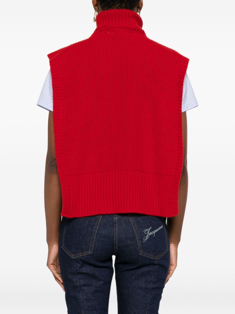 Red Wool Turtleneck Sweater — DAVANTINO