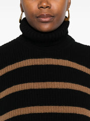 Black Wool Turtleneck Sweater — DAVANTINO