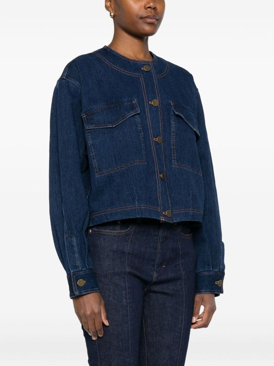 Blue denim cotton overshirt — Forte Forte coats